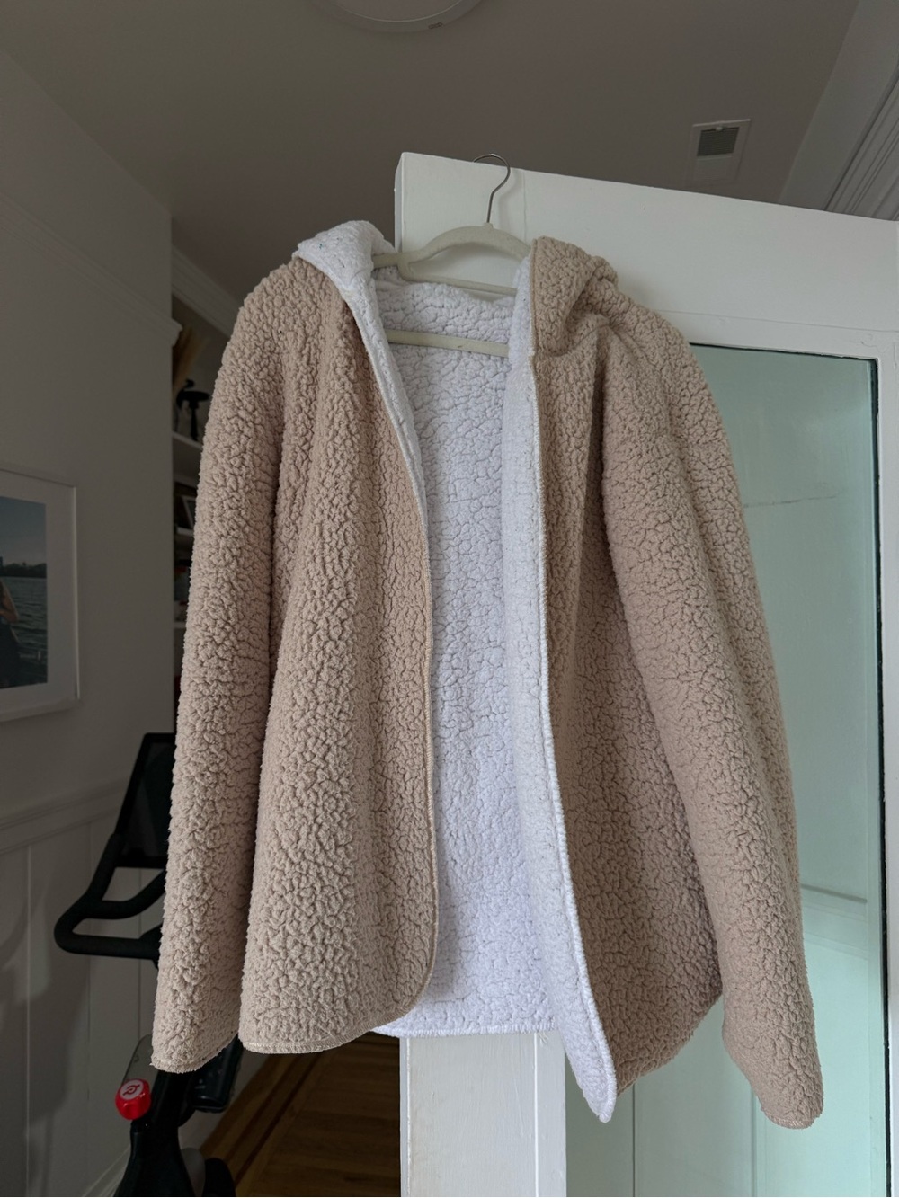 reversible fuzzy teddy jacket